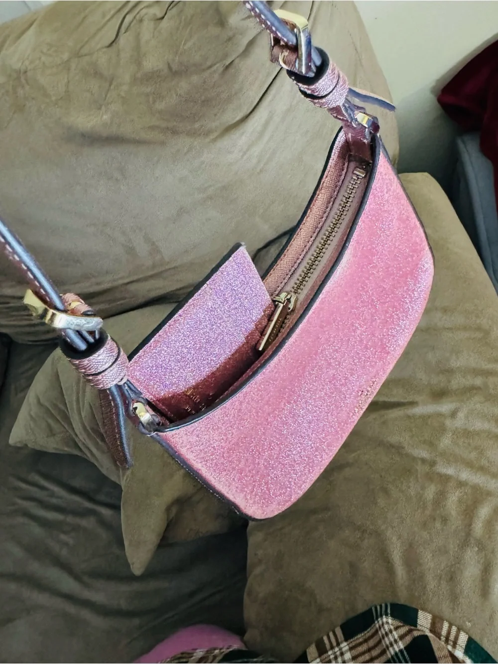 kate spade Rose Pink Glitter Shoulder Bag